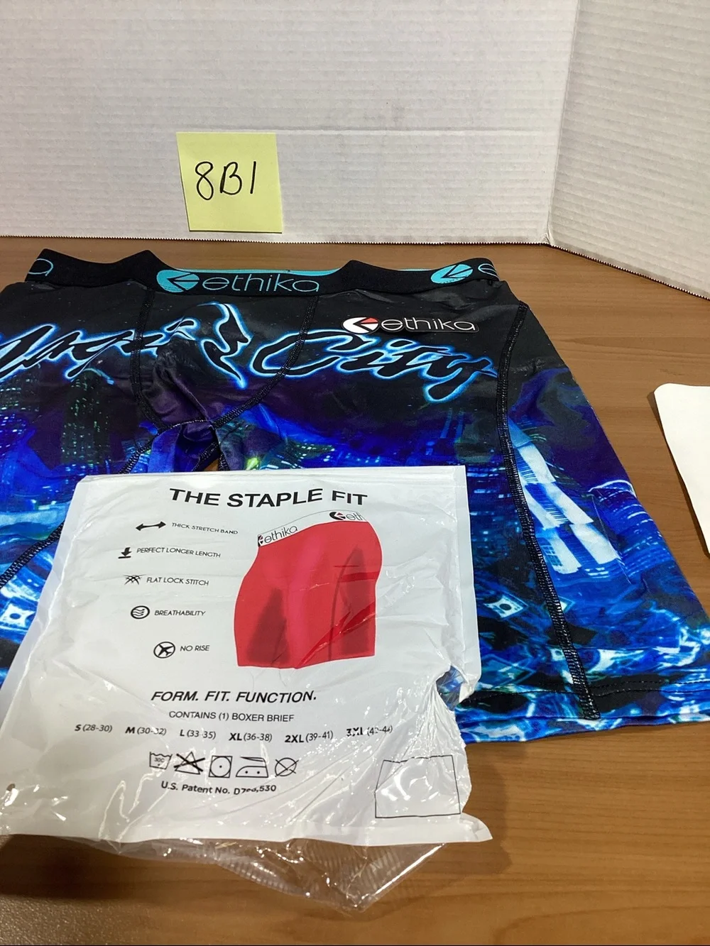 Ethika Black & Blue Neon City Boxer Briefs